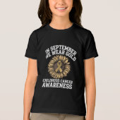 September We Draag Gold Childhood Cancer Awareness Tri-Blend Shirt (Voorkant)