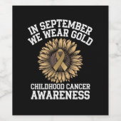 September We Draag Gold Childhood Cancer Awareness Wijn Etiket (Enkel label)