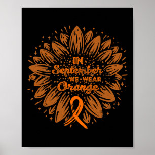 September We Draag Oranje lint leukemie bewustzijn Poster