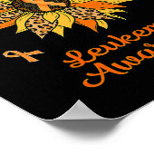 September We Draag Oranje Zonnebloem Leukemie Awar Poster (Hoek)