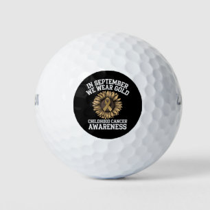 September We dragen goud Kinderkanker Bewustzijn Golfballen