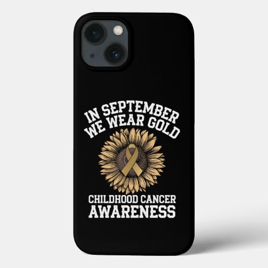 September We dragen goud Kinderkankerbewustzijn Case-Mate iPhone Case (Achterkant)