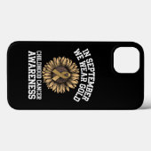 September We dragen goud Kinderkankerbewustzijn Case-Mate iPhone Case (Achterkant (horizontaal))