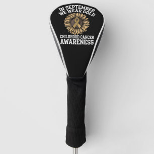 September We dragen goud Kinderkankerbewustzijn Golfheadcover
