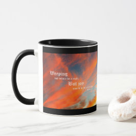 September Wolken met Psalm 30:5 Mok