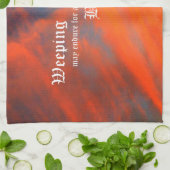 September Wolken met Psalm 30:5 Theedoek (Gevouwen)