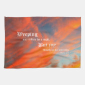 September Wolken met Psalm 30:5 Theedoek (Horizontaal)