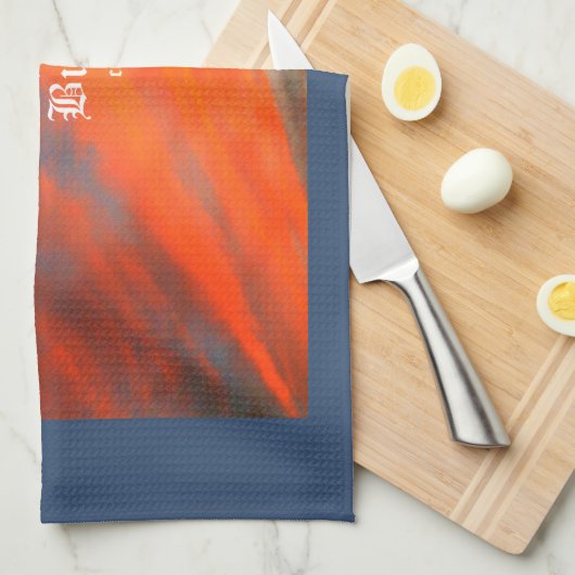 September Wolken met Psalm 30:5 Theedoek (Quarter Fold)