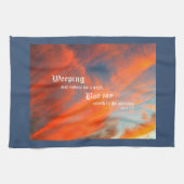 September Wolken met Psalm 30:5 Theedoek (Horizontaal)