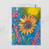 September Zonnebloem Briefkaart (Voorkant / Achterkant)