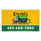 Septic Tank Pumping Service Professional Magnetisch Visitekaartje (Voorkant)