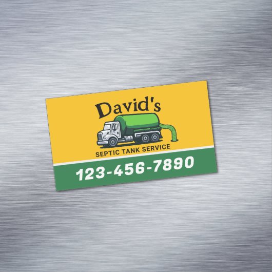 Septic Tank Pumping Service Professional Magnetisch Visitekaartje (Voorbeeld)