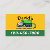 Septic Tank Pumping Service Professional Visitekaartje (Voorkant)