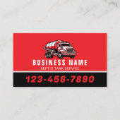 Septic Tank Pumping Service Zwart & Rood Visitekaartje (Voorkant)