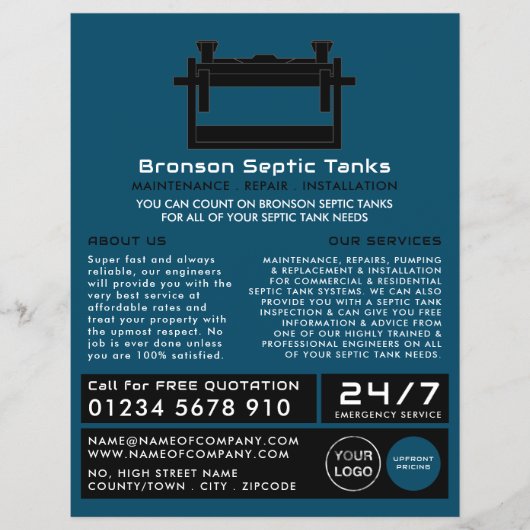 Septic Tank, Septic Company, Septic Engineer Flyer (Voorkant)