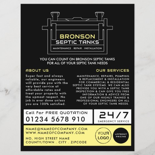 Septic Tank, Septic Company, Septic Engineer Flyer (Voorkant)