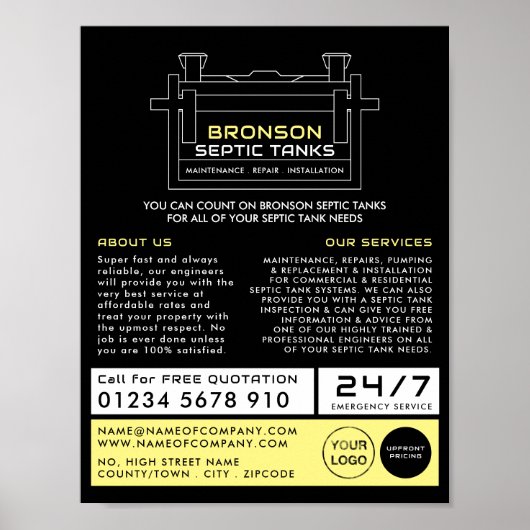 Septic Tank, Septic Company, Septic Engineer Poster (Voorkant)