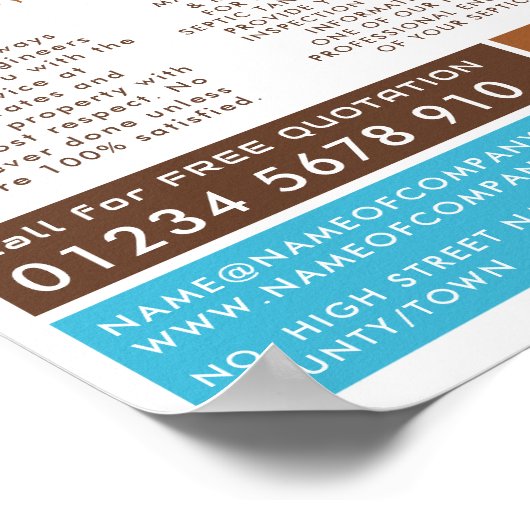 Septic Tank, Septic Company, Septic Engineer Poster (Hoek)