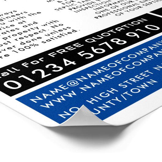 Septic Tank, Septic Company, Septic Engineer Poster (Hoek)