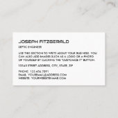 Septic Tank, Septic Company, Septic Engineer Visitekaartje (Achterkant)