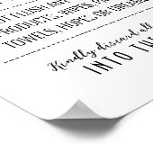 Septisch systeemteken, spoel geen sanitaire punten poster (Hoek)