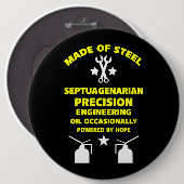 Septuagenarische verjaardag ronde button 6,0 cm (Voorkant /achterkant)