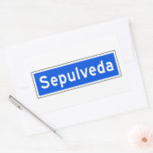 Sepulveda Boulevard, Los Angeles, CA Street Sign Rechthoekige Sticker (Envelop)