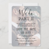 Sequel Bruiloft 2 Foto Overlay We Do Part II Save The Date (Voorkant)