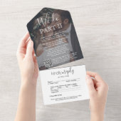 Sequel Bruiloft We Do Deel Twee Foto & QR Code RSV All In One Uitnodiging (Afscheurbaar)