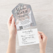 Sequel Trouw QR Code RSVP & Foto We Do Deel Twee All In One Uitnodiging (Afscheurbaar)