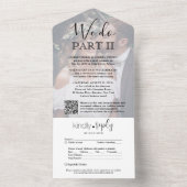 Sequel Trouw QR Code RSVP & Foto We Do Deel Twee All In One Uitnodiging (Binnen)