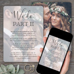 Sequel Wedding 2 Foto Overlay We doen deel II Kaart<br><div class="desc">Nodig familie en vrienden uit om je weer te zien zeggen "ik doe" met een elegante moderne 2 fototekst bedekking de latere huwelijksuitnodiging. Alle formuleringen zijn eenvoudig te personaliseren, inclusief een citaat dat luidt: "wij doen deel II." Pas het aan voor elke soort huwelijksfeestdag, zoals een herroepingsceremonie, een receptie ter...</div>