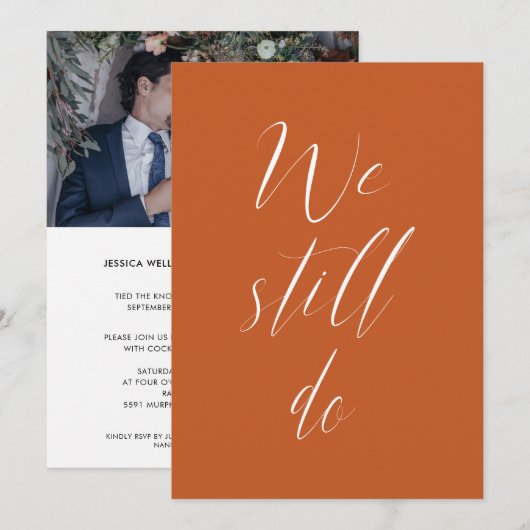 Sequel Wedding Burnt Sinaasappel We doen nog steed Kaart (Voorkant / Achterkant)