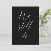 Sequel Wedding Solid Black We doen nog steeds foto Kaart (Staand voorkant)