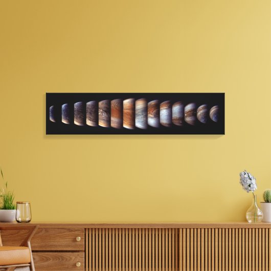 Sequence of Juno Spacecraft Approach to Jupiter Canvas Afdruk (Insitu (Woonkamer))