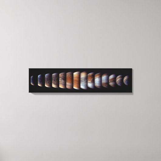 Sequence of Juno Spacecraft Approach to Jupiter Canvas Afdruk (Voorkant)