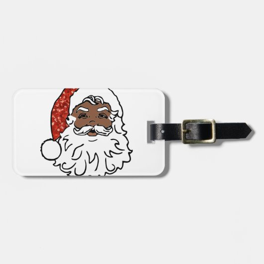 sequentie zwarte santa claus bagagelabel (Voorkant horizontaal)