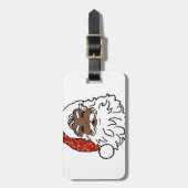 sequentie zwarte santa claus bagagelabel (Voorkant verticaal)