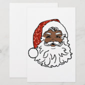 sequentie zwarte santa claus briefpapier (Voorkant / Achterkant)