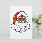 sequentie zwarte santa claus briefpapier (Staand voorkant)