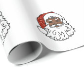 sequentie zwarte santa claus cadeaupapier (Rol Hoek)