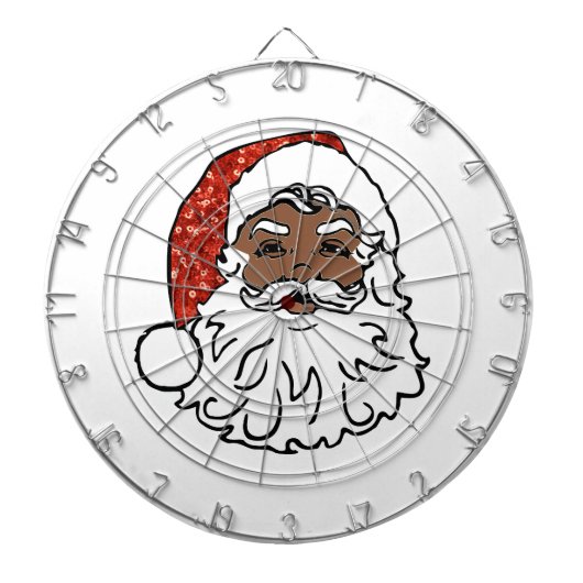 sequentie zwarte santa claus dartbord (Voorkant)