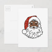 sequentie zwarte santa claus feestdagenkaart (Voorkant / Achterkant)