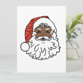 sequentie zwarte santa claus feestdagenkaart (Staand voorkant)