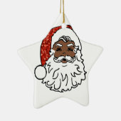 sequentie zwarte santa claus keramisch ornament (Rechts)