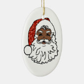 sequentie zwarte santa claus keramisch ornament (Rechts)
