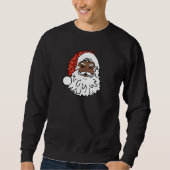 sequentie zwarte santa claus mannen sweatshirt (Voorkant)