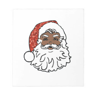 sequentie zwarte santa claus notitieblok