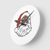 sequentie zwarte santa claus ronde klok (Hoek)