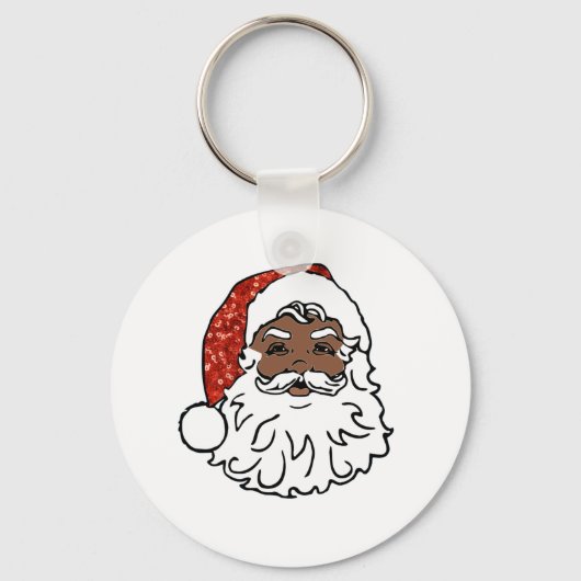 sequentie zwarte santa claus sleutelhanger (Voorkant)